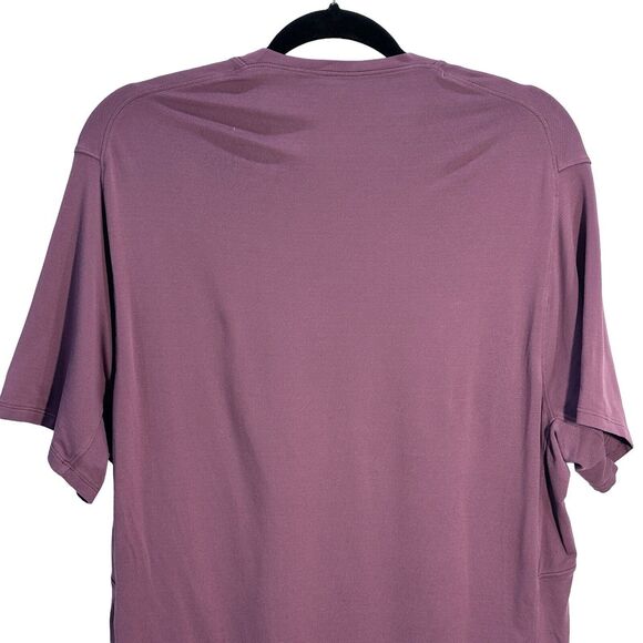 Lululemon Mens Performance Athletic Short Sleeve Shirt Eggplant Size Large - Picture 7 of 9